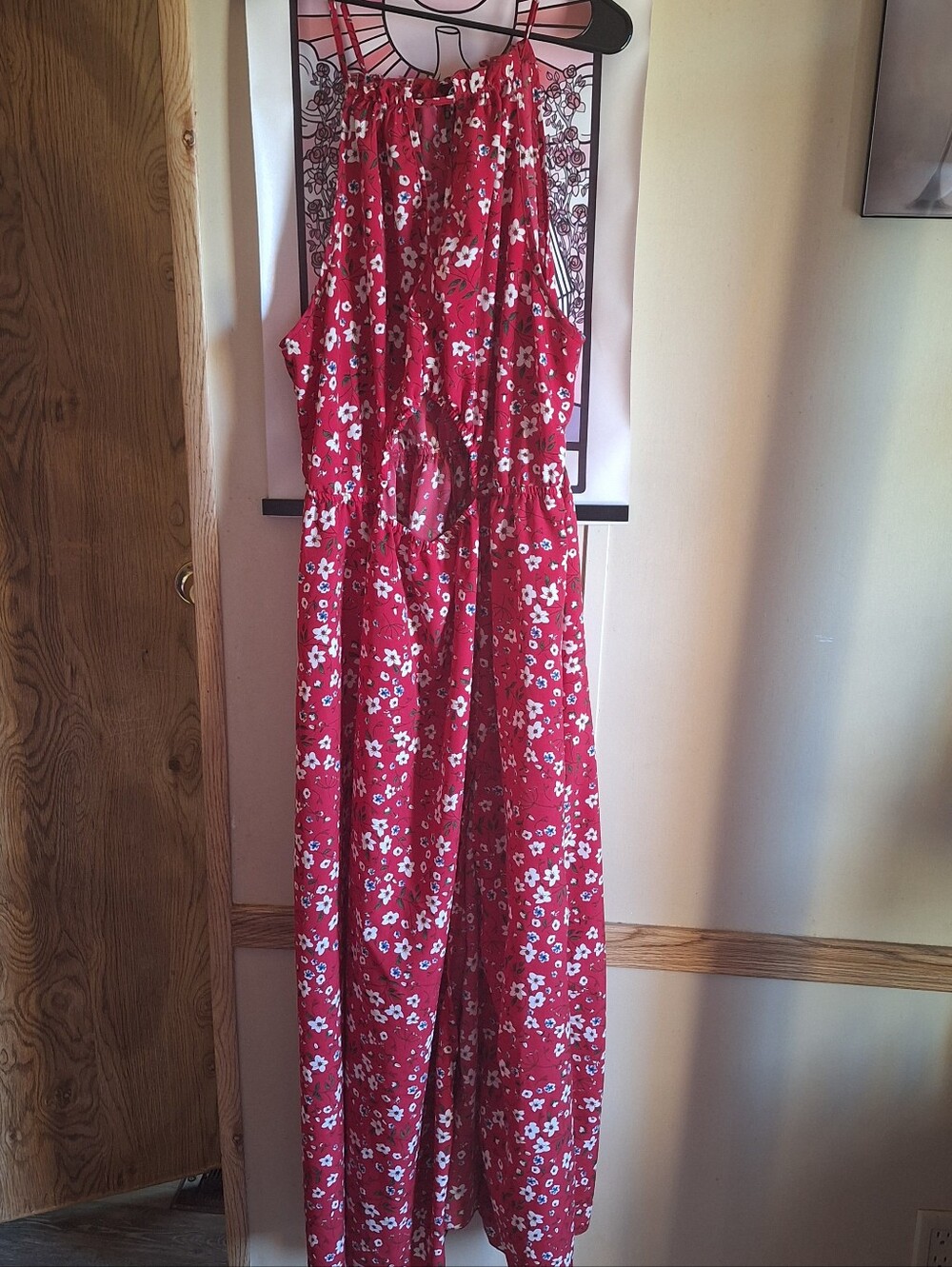 Red Floral Maxi Sundress